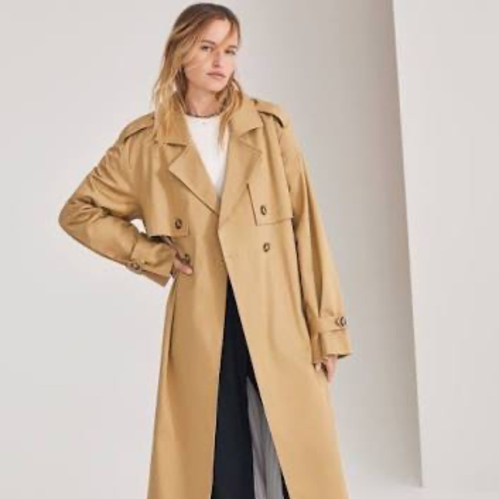 Favorite Daughter Charles Trench Coat - Sand Color - Size Small - Worn Once